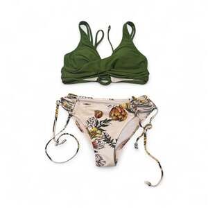 Cupshe Olive Green Floral Bikini Set